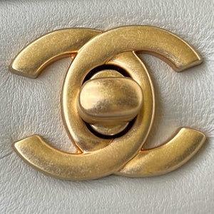 Chanel Mini flap Lambskin bag with top handle AS2431 Light Green Gold - Default Title - View 3