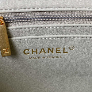 Chanel Mini flap Lambskin bag with top handle AS2431 Light Green Gold - Default Title - View 8