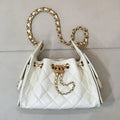 Chanel Mini Hobo Lambskin & Gold-Tone Metal AS5631 White