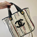 Chanel Mini Shopping Bag AS6199 Canvas White