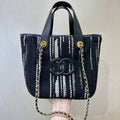 Chanel Mini Shopping Bag AS6199 Canvas BlACK