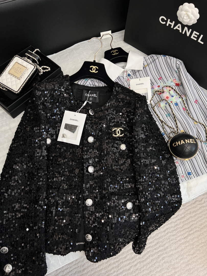 Chanel P73609 Women's Fashion Clothing Jacket C58713