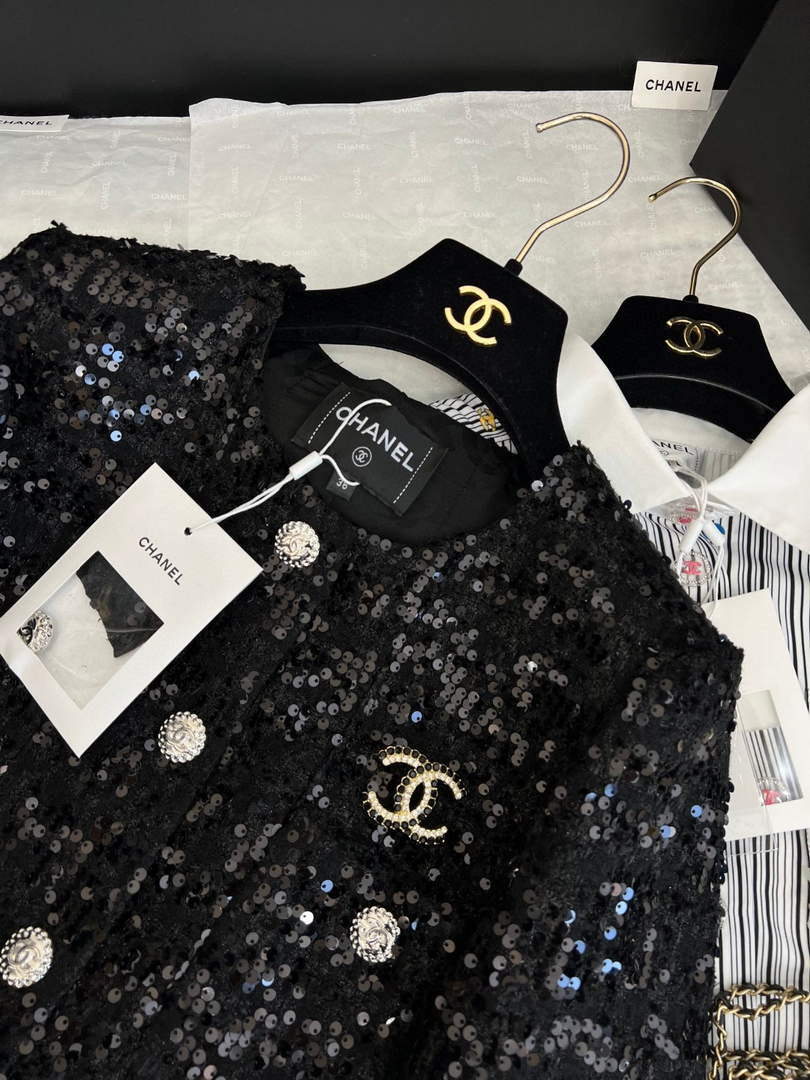 Chanel P73609 Women's Fashion Clothing Jacket C58713