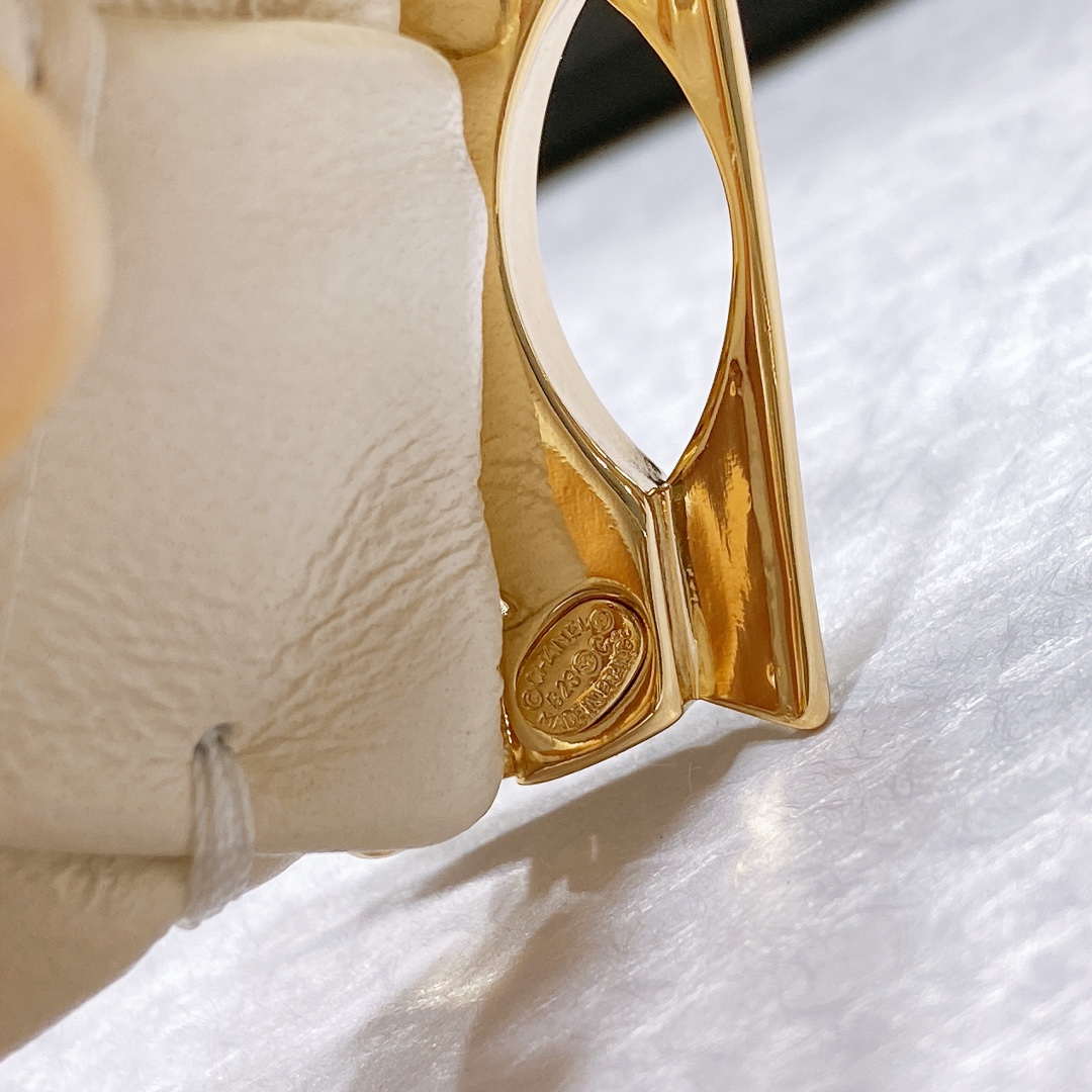 Chanel polished CC brass buckle Sheepskin elastic belt AA0938 - '--Please Select-- - View 5