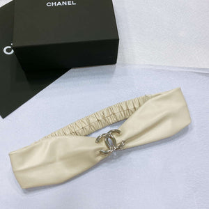 Chanel polished CC brass buckle Sheepskin elastic belt AA0939 - '--Please Select-- - View 1