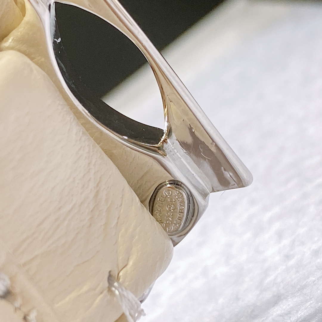 Chanel polished CC brass buckle Sheepskin elastic belt AA0939