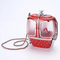 Chanel Resort 2019 Ski Gondola Turquoise Runway Swarovski Minaudi¨¨re Bag AS1200 Red
