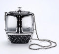 Chanel Resort 2019 Ski Gondola Turquoise Runway Swarovski Minaudi¨¨re Bag AS1200 Black
