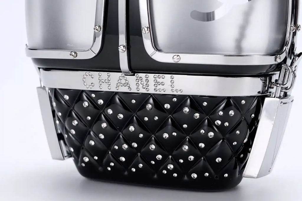 Chanel Resort 2019 Ski Gondola Turquoise Runway Swarovski Minaudi¨¨re Bag AS1200 Black