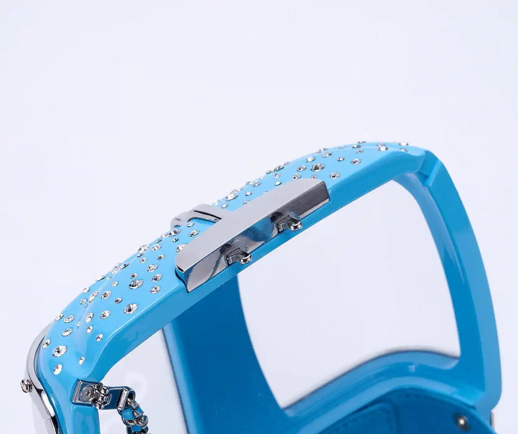Chanel Resort 2019 Ski Gondola Turquoise Runway Swarovski Minaudi¨¨re Bag AS1200
