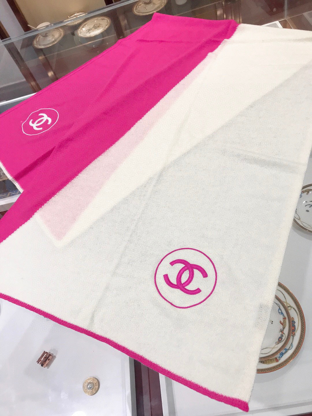 Chanel AA7401 Scarves Wholesale Chanel Scarf Cashmere C60611 - Default Title - View 1