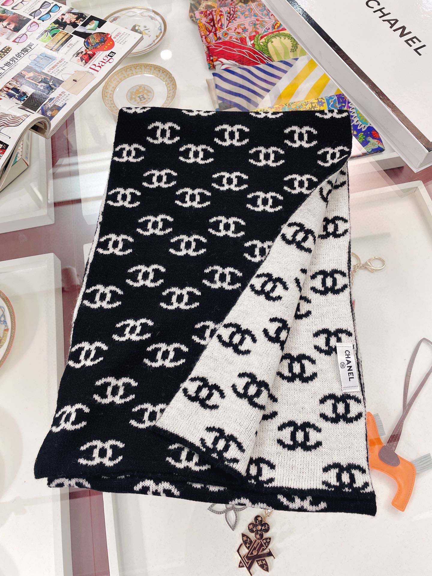 Chanel Scarves Designer Chanel Scarf  Wool C60615