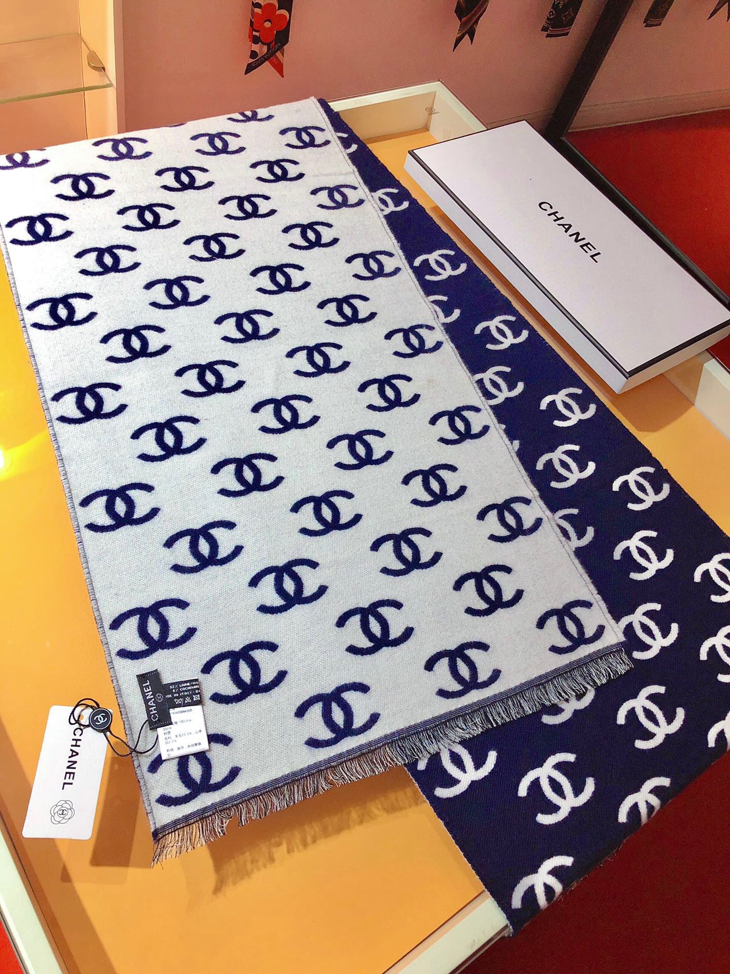 Chanel Scarves Designer Chanel Scarf  Wool C60616