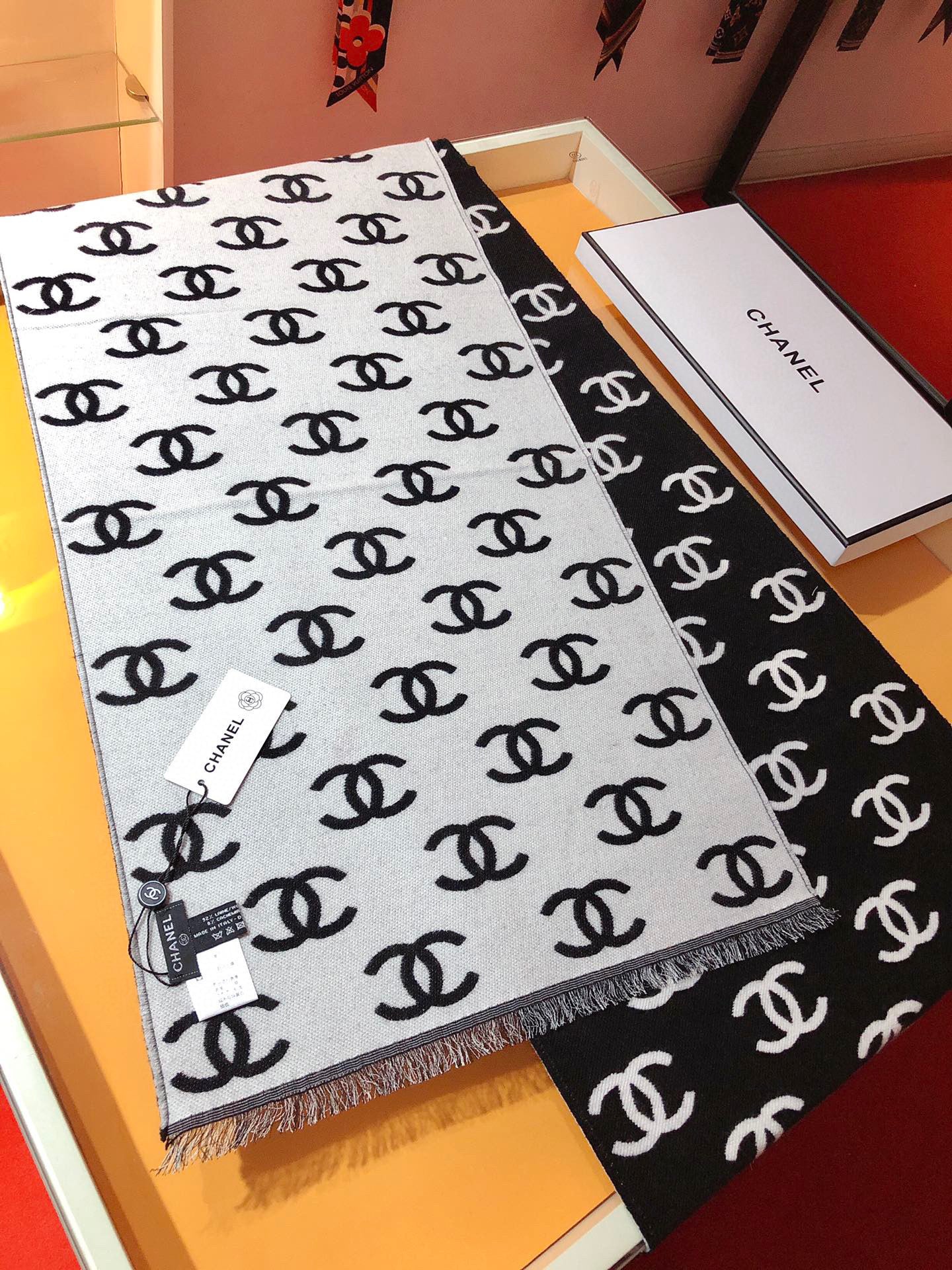 Chanel Scarves Designer Chanel Scarf  Wool C60618