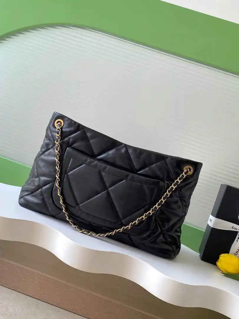 Chanel Shopping Bag 25K Lambskin AS5740 Black