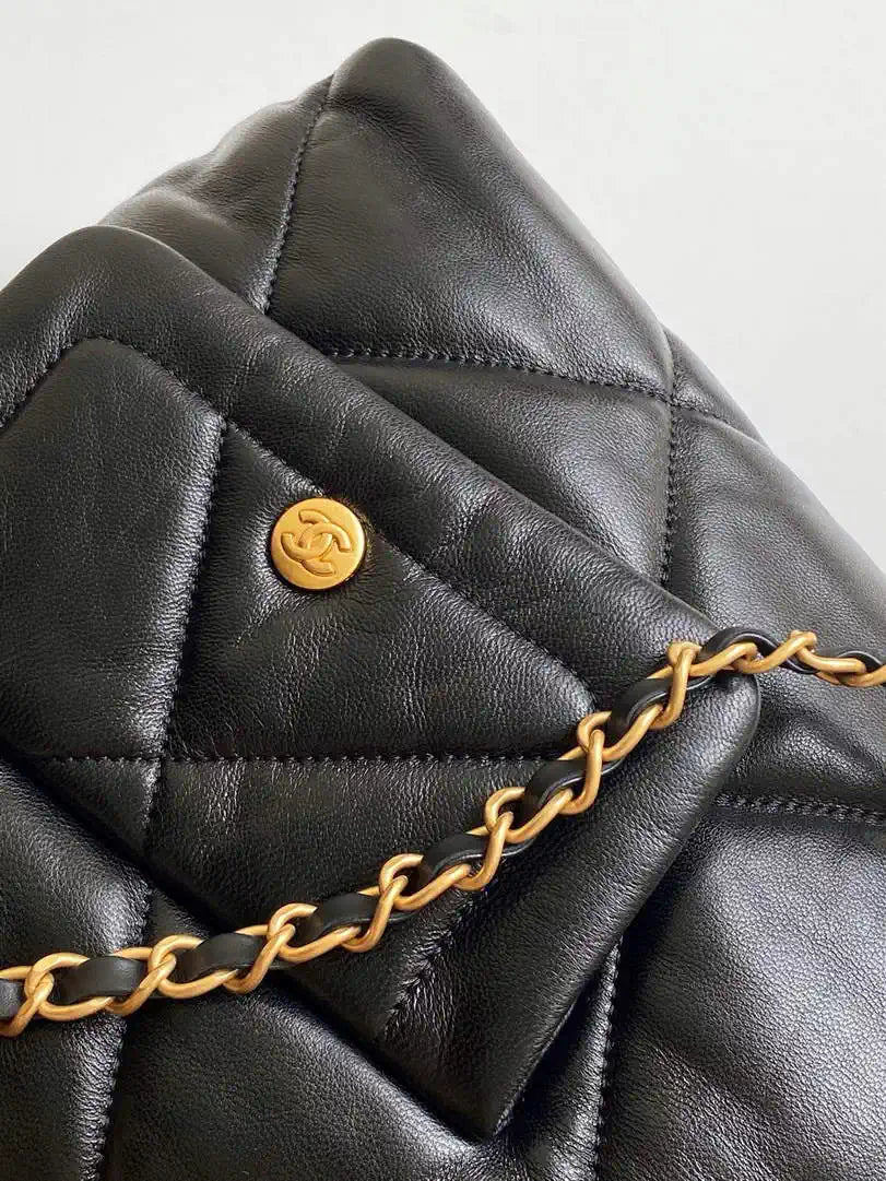 Chanel Shopping Bag 25K Lambskin AS5740 Black