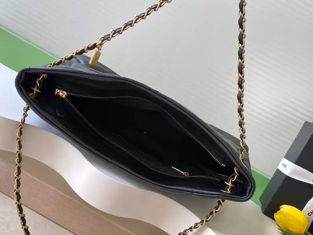 Chanel Shopping Bag 25K Lambskin AS5740 Black