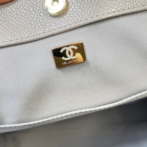 Chanel Shopping Bag Grained Calfskin & Gold-Tone Metal  AS6024 Gray - Default Title - View 9