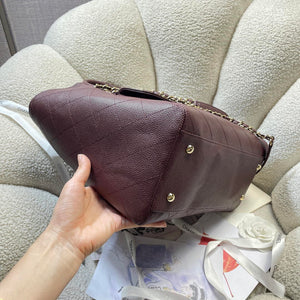 Chanel Shopping Bag Grained Calfskin & Gold-Tone Metal  AS6024 Wine Red - Default Title - View 3