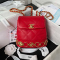 Chanel Small Backpack AS4275 Calfskin & Gold-Tone Metal Red