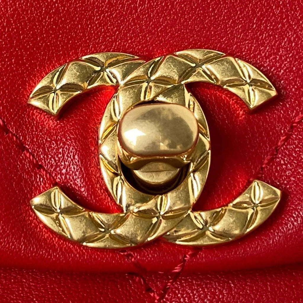 Chanel Small Backpack AS4275 Calfskin & Gold-Tone Metal Red