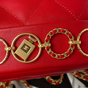 Chanel Small Backpack AS4275 Calfskin & Gold-Tone Metal Red - Default Title - View 5