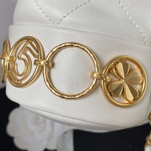 Chanel Small Backpack AS4275 Calfskin & Gold-Tone Metal White - Default Title - View 5
