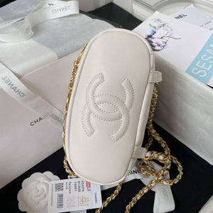 Chanel Small Backpack AS4275 Calfskin & Gold-Tone Metal White - Default Title - View 6