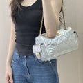 Chanel Small Bowling Bag Calfskin Leather AS5792 Silver