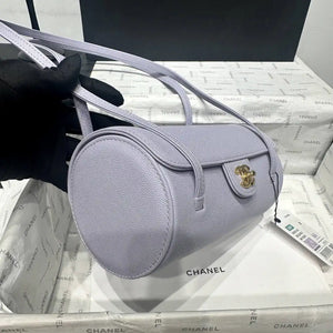 Chanel Small Bowling Bag Grained Shiny Calfskin AS6143 Light Purple - Default Title - View 5