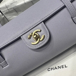 Chanel Small Bowling Bag Grained Shiny Calfskin AS6143 Light Purple - Default Title - View 6