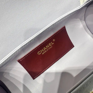 Chanel Small Bowling Bag Grained Shiny Calfskin AS6143 Light Purple - Default Title - View 9