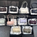 Chanel Small Bowling Bag Grained Shiny Calfskin AS6143 Light Purple - Default Title - View 1