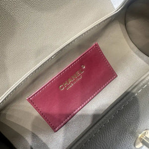 Chanel Small Bowling Bag Grained Shiny Calfskin AS6143 Gray - Default Title - View 8
