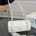 Chanel Small Bowling Bag Grained Shiny Calfskin AS6143 Whtie - Default Title - View 1