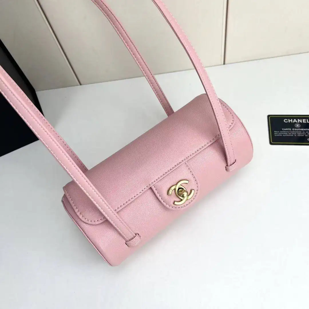 Chanel Small Bowling Bag Grained Shiny Calfskin AS6143 Pink - Default Title - View 5