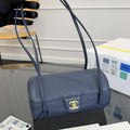 Chanel Small Bowling Bag Grained Shiny Calfskin AS6143 navy Blue - Default Title - View 1