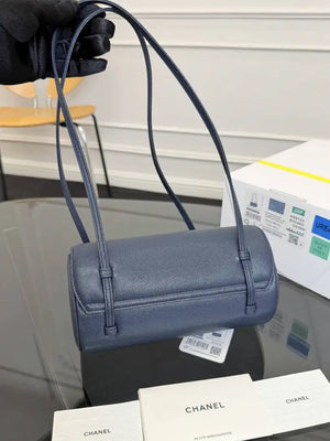 Chanel Small Bowling Bag Grained Shiny Calfskin AS6143 navy Blue - Default Title - View 2