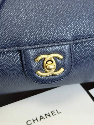 Chanel Small Bowling Bag Grained Shiny Calfskin AS6143 navy Blue - Default Title - View 4