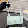 Chanel Small Bowling Bag Grained Shiny Calfskin AS6143 Light green - Default Title - View 1