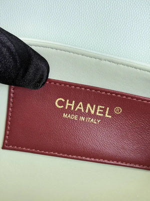Chanel Small Bowling Bag Grained Shiny Calfskin AS6143 Light green - Default Title - View 9