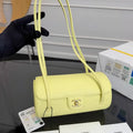Chanel Small Bowling Bag Grained Shiny Calfskin AS6143 Yellow - Default Title - View 1