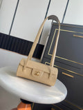 Chanel Small Bowling Bag Grained Shiny Calfskin & Gold-Tone Metal AS6143 Dark Beige