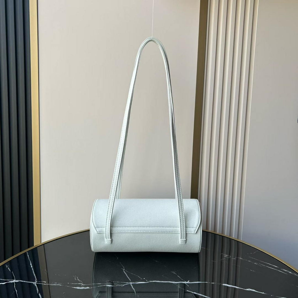 Chanel Small Bowling Bag Grained Shiny Calfskin & Gold-Tone Metal AS6143 Light Blue