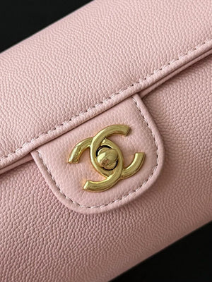 Chanel Small Bowling Bag Grained Shiny Calfskin & Gold-Tone Metal AS6143 Pink - Default Title - View 3