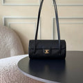 Chanel Small Bowling Bag Grained Shiny Calfskin & Gold-Tone Metal AS6143 Black - Default Title - View 1