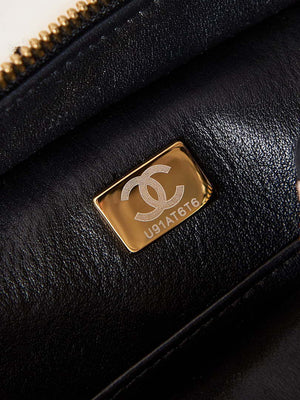 Chanel AS3768 Small Camera Case Lambskin Viscose Weaving White & Black - Default Title - View 8
