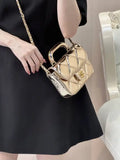 Chanel Small Clutch with Chain High-Shine Calfskin & Gold Metal  Light Gold AP4892 Gold