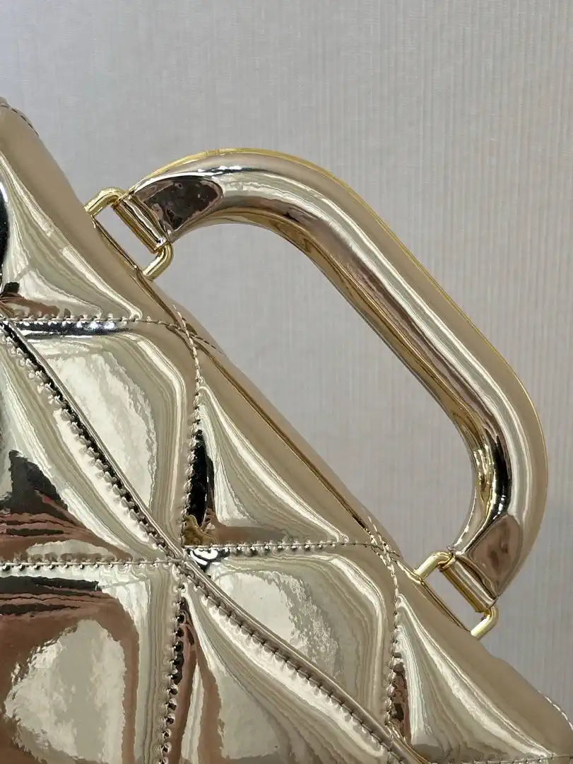 Chanel Small Clutch with Chain High-Shine Calfskin & Gold Metal  Light Gold AP4892 Gold
