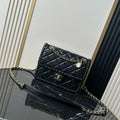 Chanel Small Flap Bag Lambskin Braided Calfskin & Gold-Tone Metal AS2496 Black